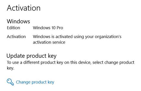 Windows is activated using your organization